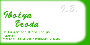 ibolya broda business card